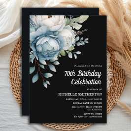 Convite Aniversário do 70 das Mulheres Negras Azuis Branca