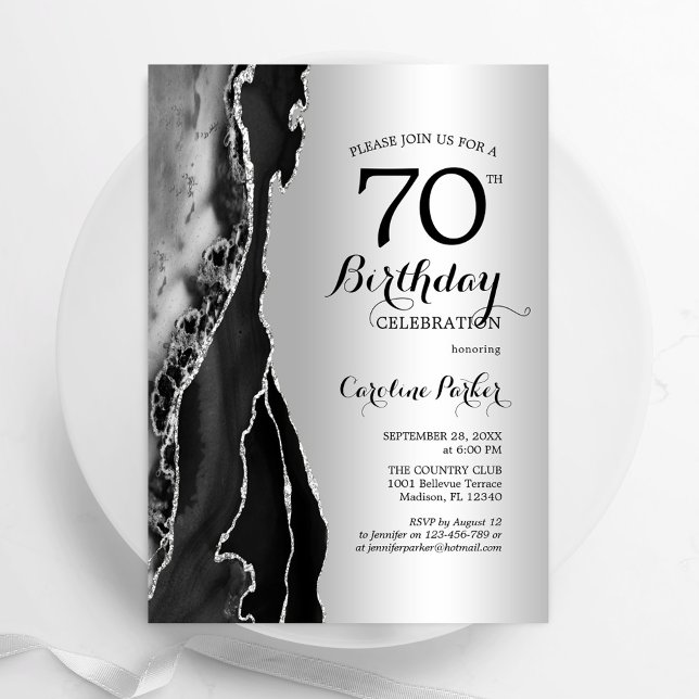 Convite Aniversário do 70 de Agata Negra (Criador carregado)