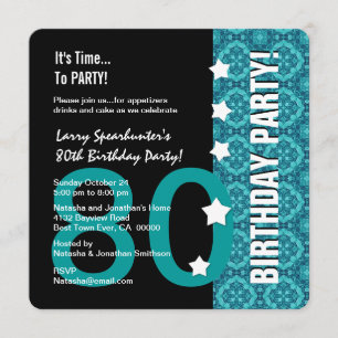 Convite aniversário do 80 engraçado NÃO sobre o monte Z80D