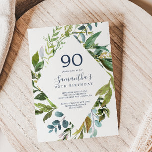 Convite Aniversário do 90 de Diamante de Verão