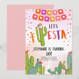 Convite Aniversário do Adulto do Cactus Mexicano do Partid