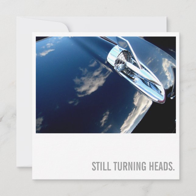 Convite Aniversário do amante do carro 60th - cabeças de (Frente)