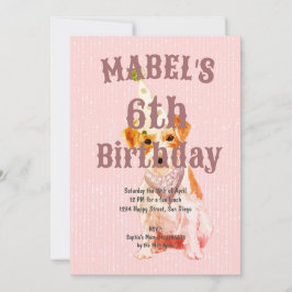 Convite Aniversário do Aniversário Jack Russell Cachorro I