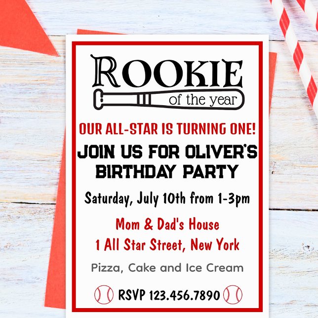 Convite Aniversário do Ano Transformando 1rua de Um Rapaz (Criador carregado)