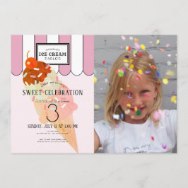 Convite Aniversário do antigo salão de Sorvete Rosa-Rosa F