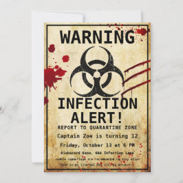 Convite Aniversário do Apocalypse Zombie | Halloween Bioha