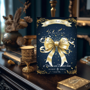 Convite Aniversário do Arco ouro   Celebração Elegante