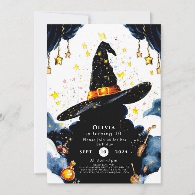 Convite Aniversário do Assistente de Pastel para Crianças  (Frente)