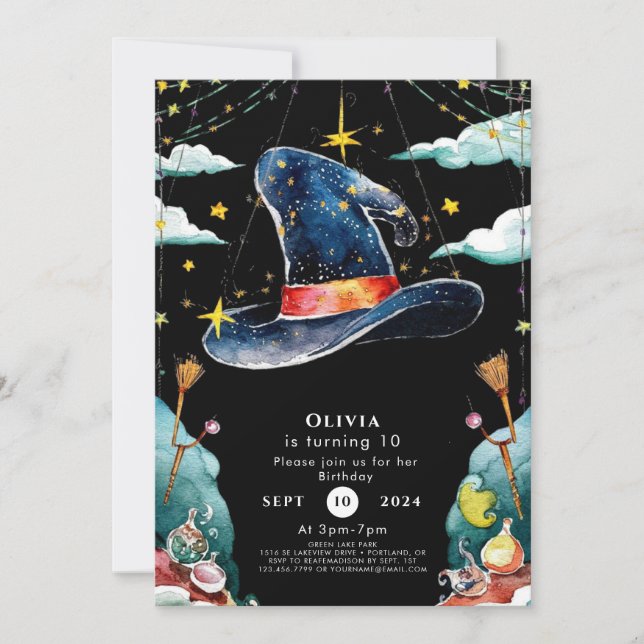 Convite Aniversário do Assistente para Diversão de Pastel  (Frente)