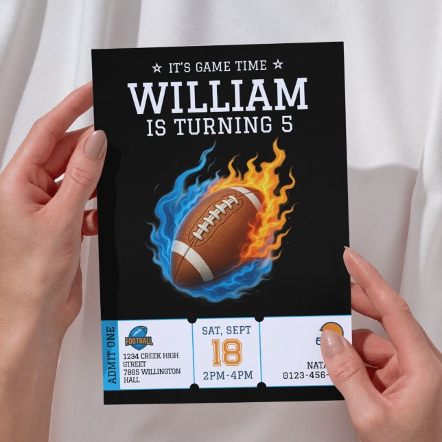 Convite Aniversário do atleta americano de futebol america (Criador carregado)