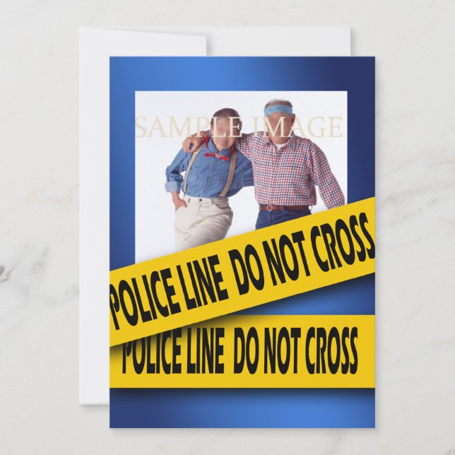 Convite Aniversário do azul do mistério de assassinato (Frente)