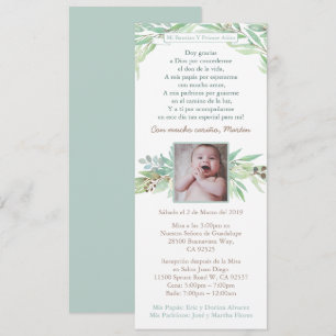 Convite Aniversário do baptismo do Latino primeiro para o