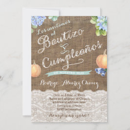 Convite Aniversário Do Batismo De Queda Em Espanhol / Baut