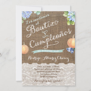 Convite Aniversário Do Batismo Em Espanhol / Bautizo Lati