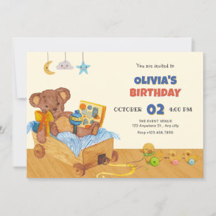 Convite Aniversário do bebê Wooden Toys