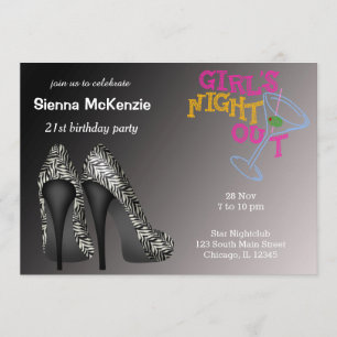 Convite Aniversário do Black White Stiletts