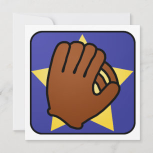 Convite Aniversário do Bola de Luvas do Clipe de Caricatu