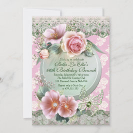 Convite Aniversário do Brunch Dia de as mães Luncheon Conv