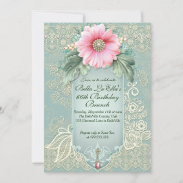 Convite Aniversário do Brunch Dia de as mães Luncheon Conv