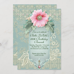 Convite Aniversário do Brunch Dia de as mães Luncheon Conv