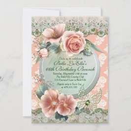 Convite Aniversário do Brunch Dia de as mães Luncheon Conv