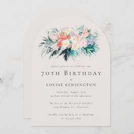 Convite Aniversário do Buquê das Flores Elegantes Modernas