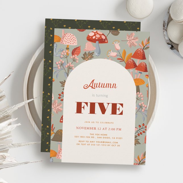 Convite Aniversário do Cais/Cogumelos de outono e Sábado d (Criador carregado)