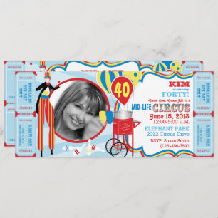 Convite Aniversário do caminhante do Stilt do circo do