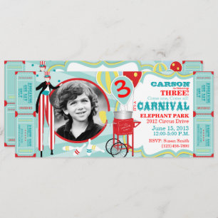 Convite Aniversário do caminhante do Stilt do circo do