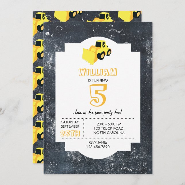 Convite Aniversário do Caminhão de Construção do Carregado (Frente/Verso)