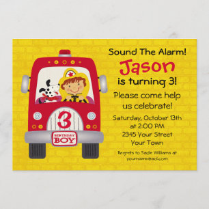 Convite Aniversário do Caminhão de Fogo