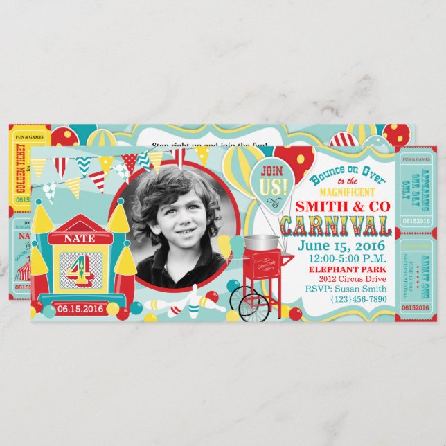 Convite Aniversário do carnaval da casa do salto (Frente/Verso)