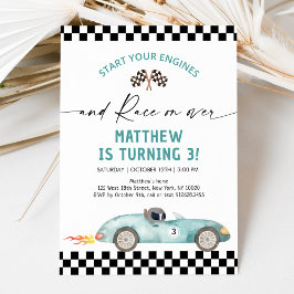 Convite Aniversário do Carro Azul