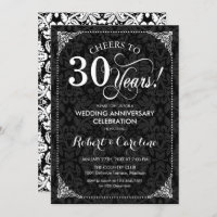 Aniversário do Casamento de 30 - Damasco Branco Ne