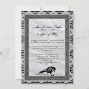 Convite Aniversário do Casamento de Quadros Góticos de Rav