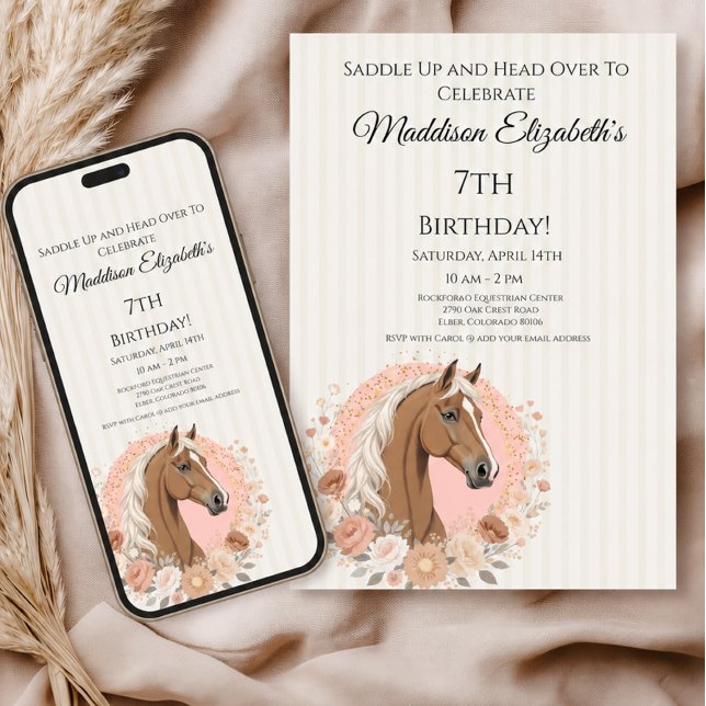 Convite Aniversário do Cavalo (Criador carregado)