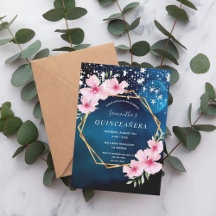 Aniversário do céu azul estrelas cor-de-rosa do ou