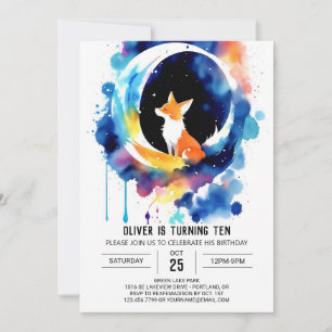 Convite Aniversário do Charming Fox Tales