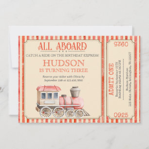 Convite Aniversário do Choo Choo - Festa de Comboio