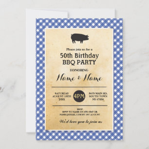 Convite Aniversário do CHURRASCO Qualquer Era Rústica Made