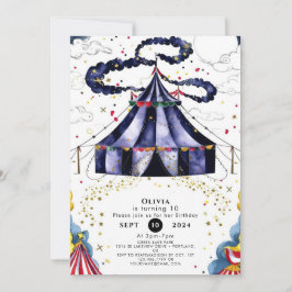 Convite Aniversário do Circo Colorido Celestial
