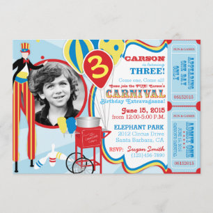 Convite Aniversário do Circo de Carnaval Fazendo Malabaris