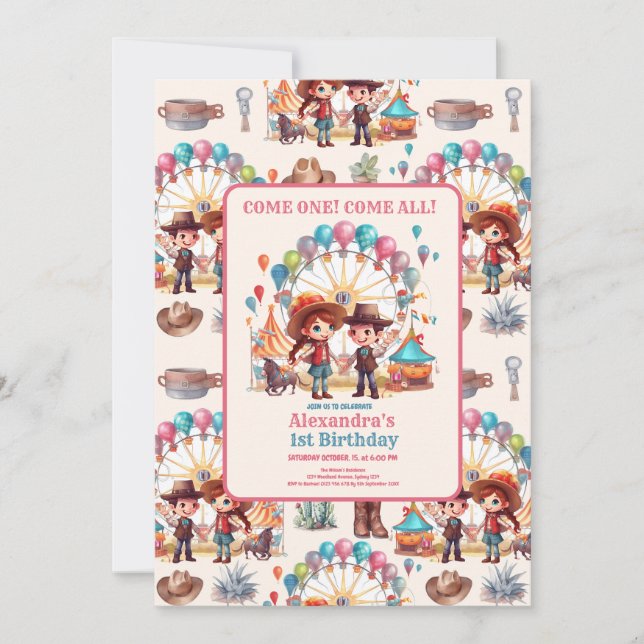Convite Aniversário do Circo do Carnaval do Cowboy (Frente)