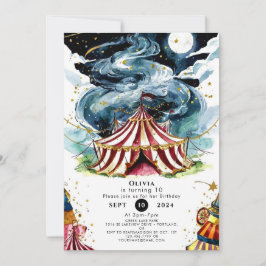 Convite Aniversário do Circo Personalizado Vibrante
