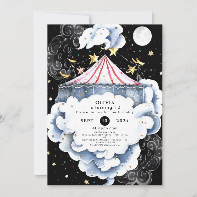 Convite Aniversário do Circo Simples e Vibrante (Frente)