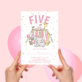 Convite Aniversário do Circus Pink 5 do Carnaval