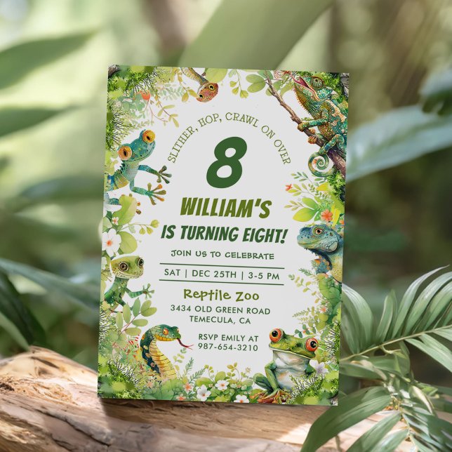 Convite Aniversário do Cobra de Rastreamento de Escorregad (Criador carregado)