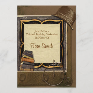 Convite Aniversário do Collage Steampunk