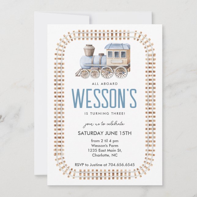 Convite Aniversário do Comboio, Todos a bordo do Aniversár (Frente)