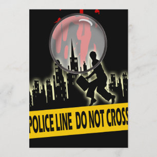 Convite Aniversário do comensal do suspeito do mistério de